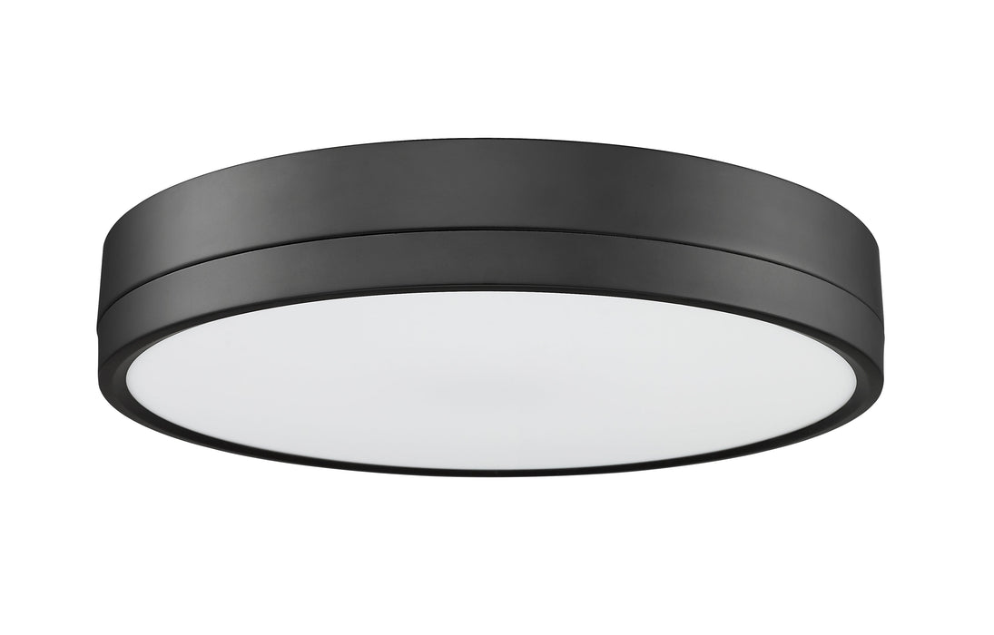 Flush Mount Z-Lite 1006F16-MB-LED Matte Black Algar 1 Light Flush Mount Z-Lite