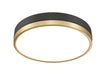 Flush Mount Z-Lite 1006F16-MB-MGLD-LED Matte Black + Modern Gold Algar 1 Light Flush Mount Z-Lite