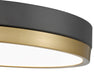 Flush Mount Z-Lite 1006F16-MB-MGLD-LED Matte Black + Modern Gold Algar 1 Light Flush Mount Z-Lite