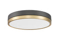 Flush Mount Z-Lite 1006F16-MB-MGLD-LED Matte Black + Modern Gold Algar 1 Light Flush Mount Z-Lite