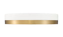 Flush Mount Z-Lite 1006F16-MW-MGLD-LED Matte White + Modern Gold Algar 1 Light Flush Mount Z-Lite