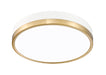 Flush Mount Z-Lite 1006F16-MW-MGLD-LED Matte White + Modern Gold Algar 1 Light Flush Mount Z-Lite
