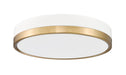 Flush Mount Z-Lite 1006F16-MW-MGLD-LED Matte White + Modern Gold Algar 1 Light Flush Mount Z-Lite