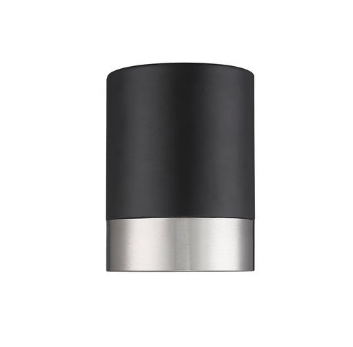 Flush Mount Z-Lite 1006F6-MB-BN-LED Matte Black + Brushed Nickel Algar 1 Light Flush Mount Z-Lite