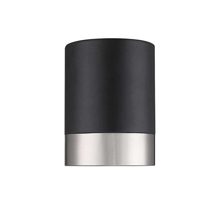 Flush Mount Z-Lite 1006F6-MB-BN-LED Matte Black + Brushed Nickel Algar 1 Light Flush Mount Z-Lite