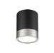 Flush Mount Z-Lite 1006F6-MB-BN-LED Matte Black + Brushed Nickel Algar 1 Light Flush Mount Z-Lite