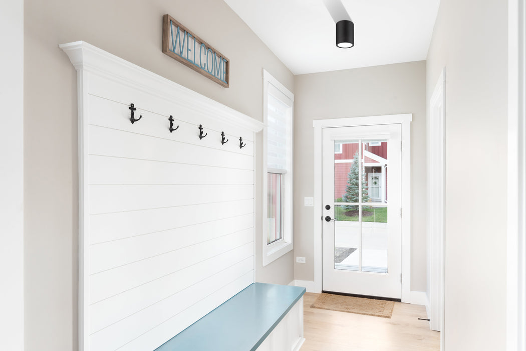 Flush Mount Z-Lite 1006F6-MB-LED Matte Black Algar 1 Light Flush Mount Z-Lite