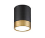 Flush Mount Z-Lite 1006F6-MB-MGLD-LED Matte Black + Modern Gold Algar 1 Light Flush Mount Z-Lite