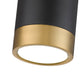Flush Mount Z-Lite 1006F6-MB-MGLD-LED Matte Black + Modern Gold Algar 1 Light Flush Mount Z-Lite
