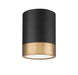 Flush Mount Z-Lite 1006F6-MB-MGLD-LED Matte Black + Modern Gold Algar 1 Light Flush Mount Z-Lite