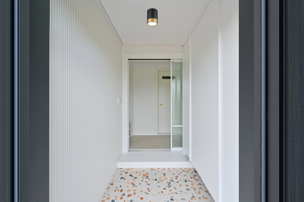 Flush Mount Z-Lite 1006F6-MB-MGLD-LED Matte Black + Modern Gold Algar 1 Light Flush Mount Z-Lite