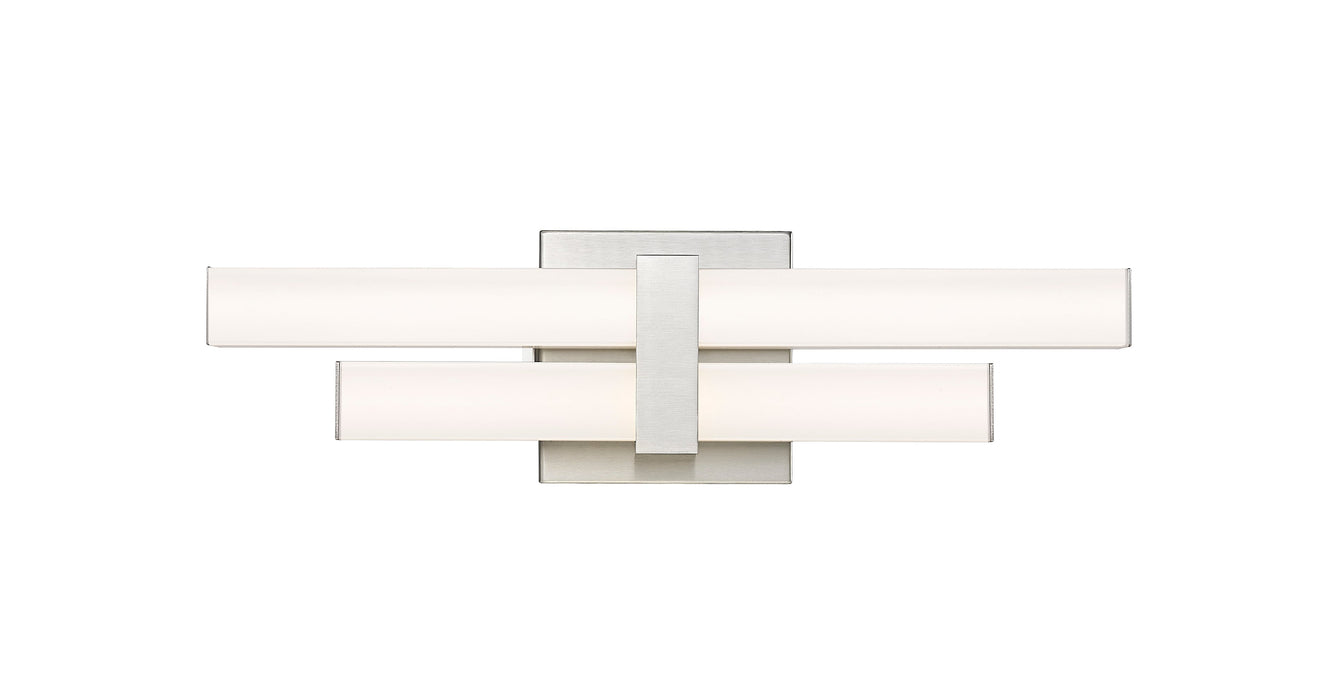 Vanity Z-Lite 1008-18W-BN-LED Brushed Nickel Zane 2 Light Vanity Z-Lite