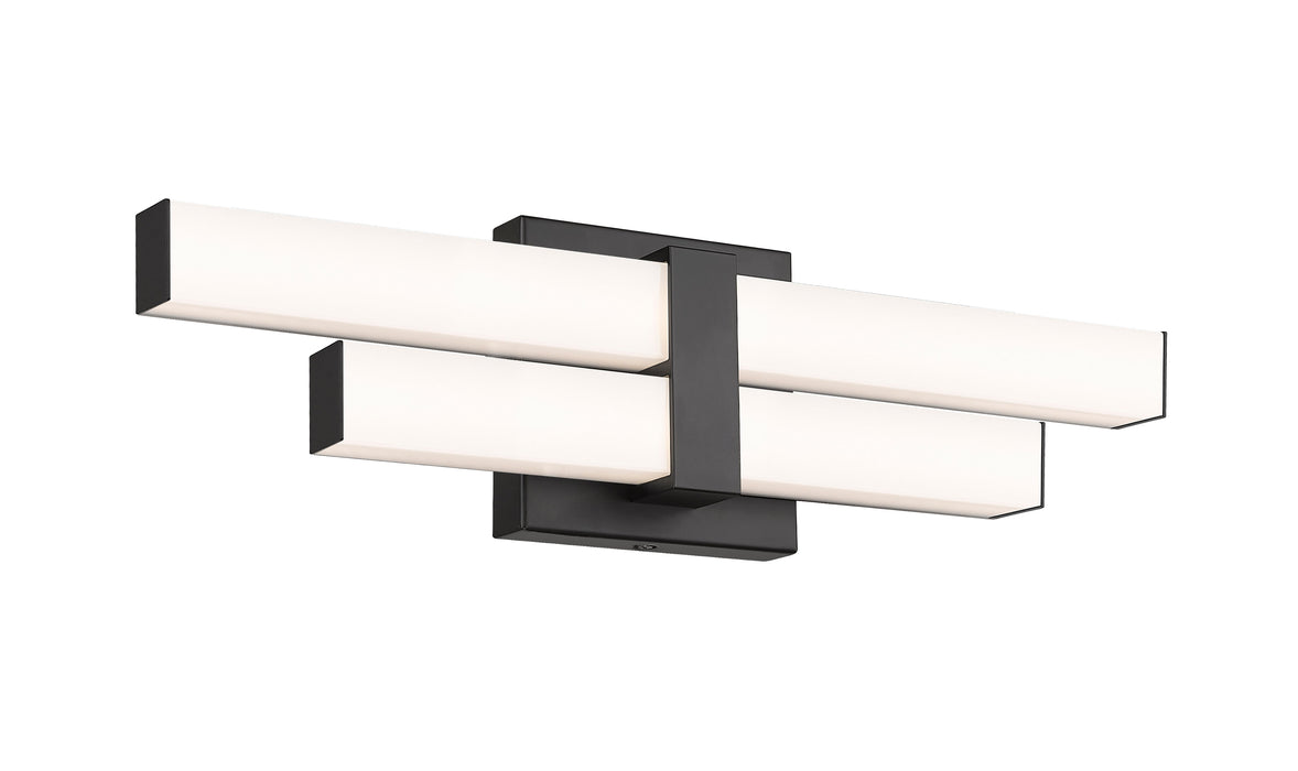 Vanity Z-Lite 1008-18W-MB-LED Matte Black Zane 2 Light Vanity Z-Lite