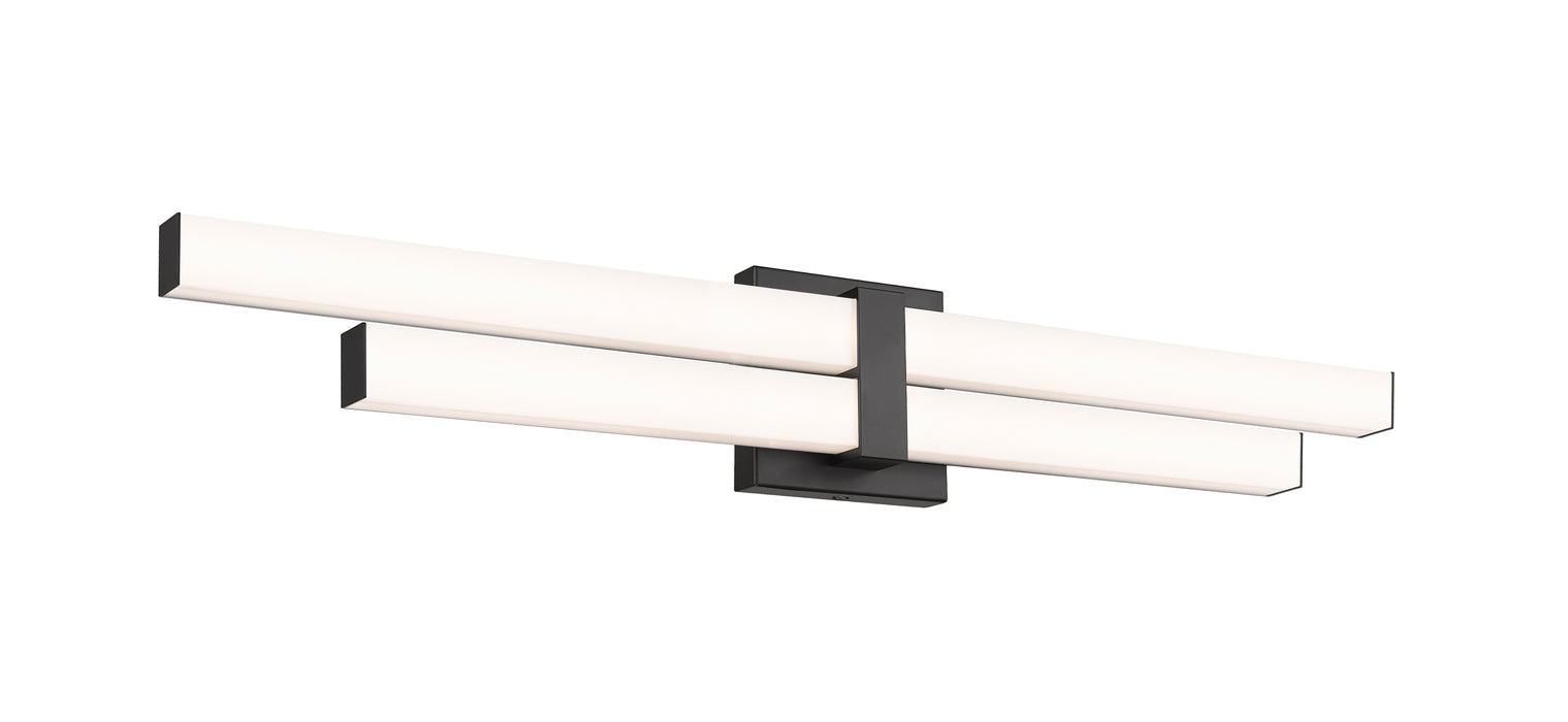 Vanity Z-Lite 1008-32W-MB-LED Matte Black Zane 2 Light Vanity Z-Lite