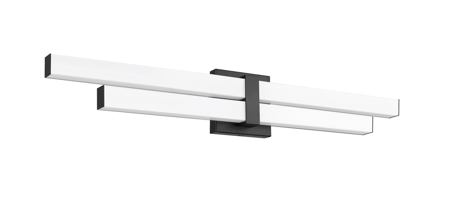 Vanity Z-Lite 1008-32W-MB-LED Matte Black Zane 2 Light Vanity Z-Lite