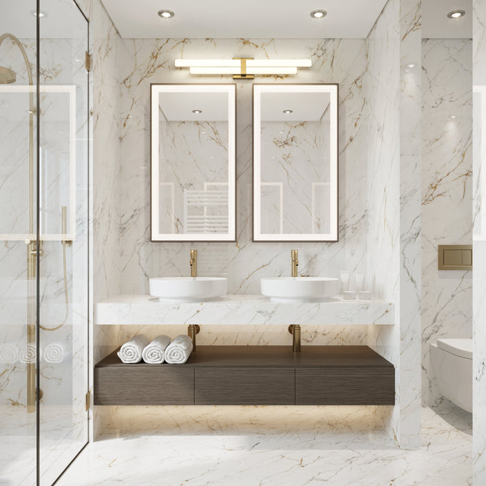 Vanity Z-Lite 1008-32W-MGLD-LED Modern Gold Zane 2 Light Vanity Z-Lite