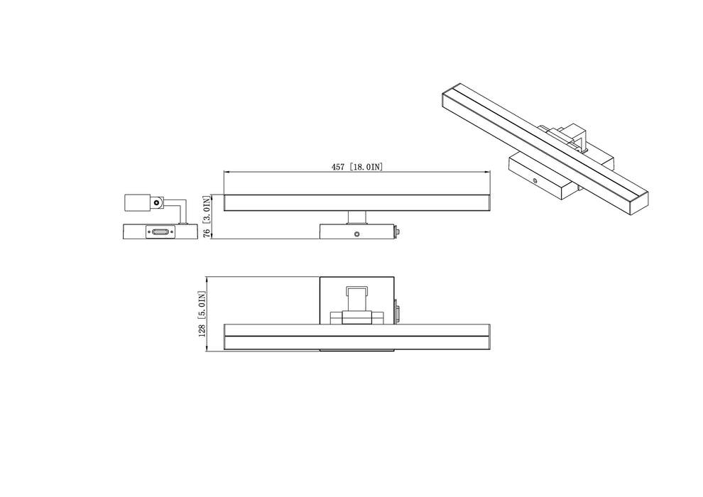 Vanity Z-Lite 1009-18W-BN-LED Brushed Nickel Liam 1 Light Vanity Z-Lite