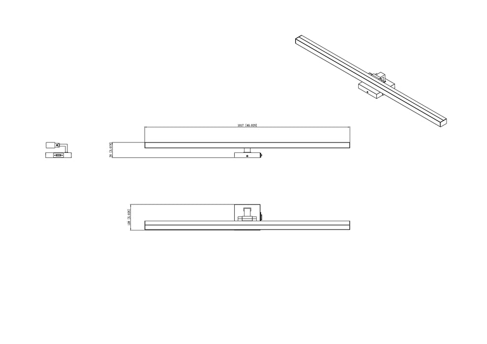 Vanity Z-Lite 1009-40W-MB-LED Matte Black Liam 1 Light Vanity Z-Lite