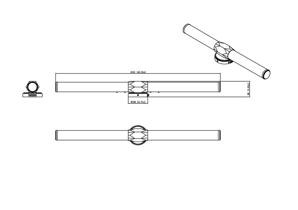 Vanity Z-Lite 1010-40W-CH-LED Chrome Cooper 1 Light Vanity Z-Lite