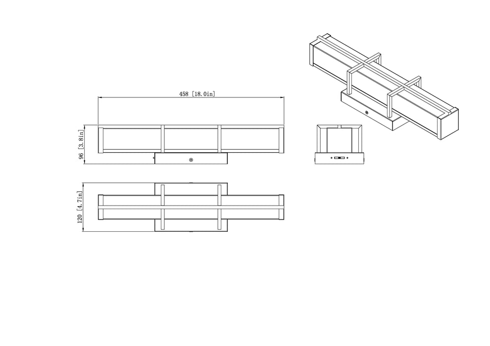 Vanity Z-Lite 1011-18W-MB-LED Matte Black Harrison 1 Light Vanity Z-Lite