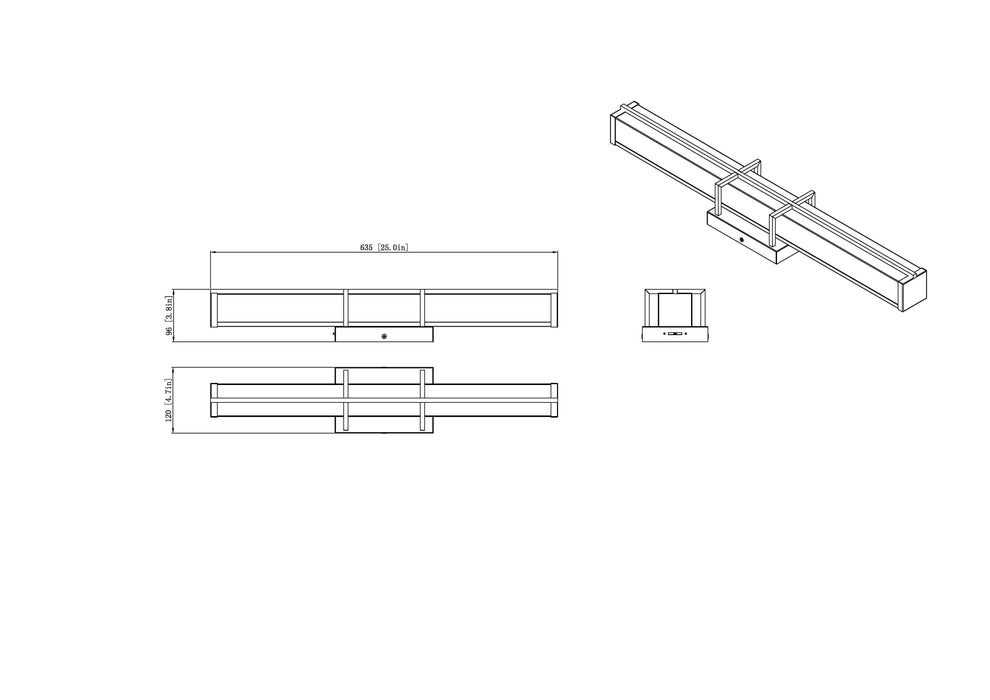 Vanity Z-Lite 1011-25W-MB-LED Matte Black Harrison 1 Light Vanity Z-Lite