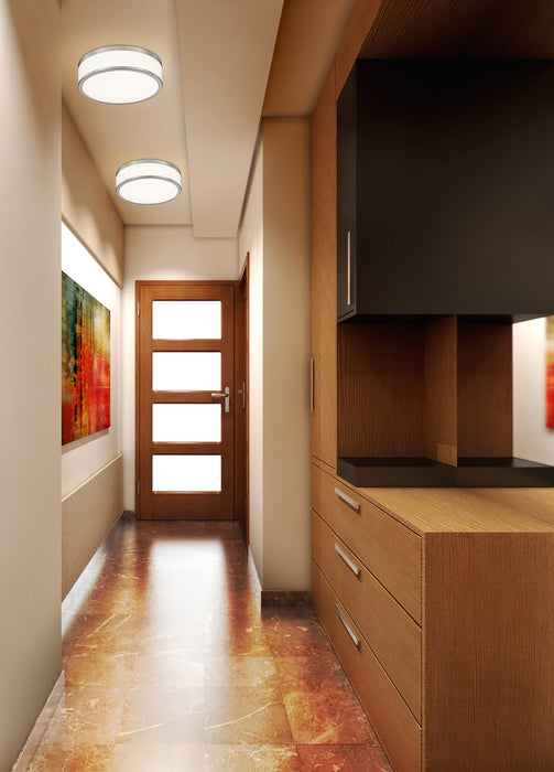 Flush Mount Z-Lite 1012F12-BN-LED Brushed Nickel Ballord 1 Light Flush Mount Z-Lite