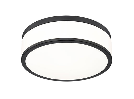 Flush Mount Z-Lite 1012F12-MB-LED Matte Black Ballord 1 Light Flush Mount Z-Lite