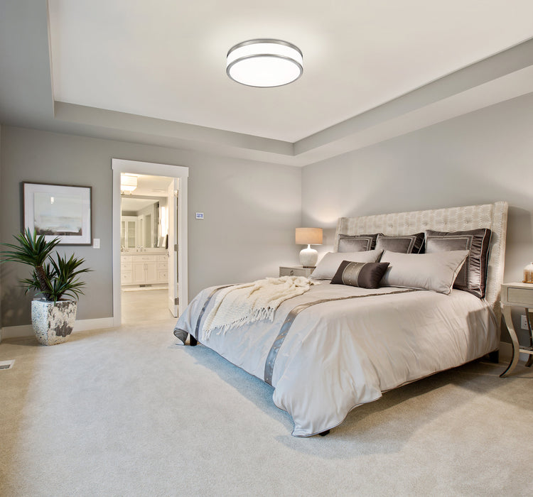 Flush Mount Z-Lite 1012F16-BN-LED Brushed Nickel Ballord 1 Light Flush Mount Z-Lite