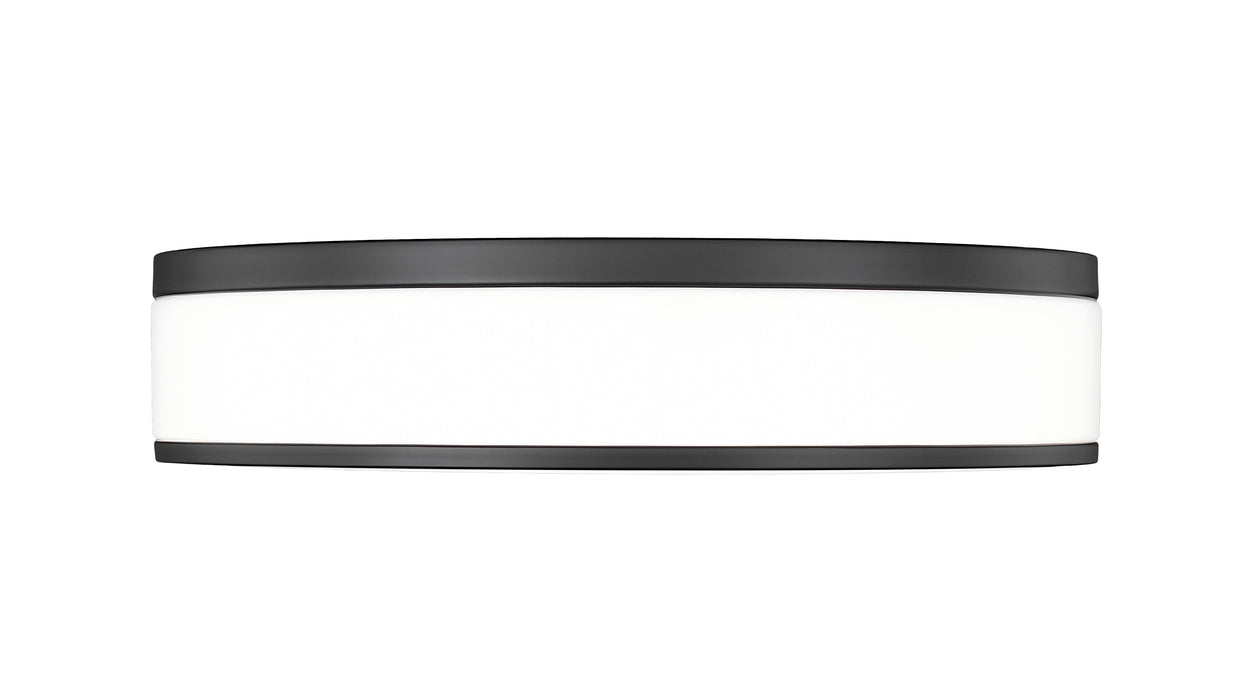Flush Mount Z-Lite 1012F16-MB-LED Matte Black Ballord 1 Light Flush Mount Z-Lite