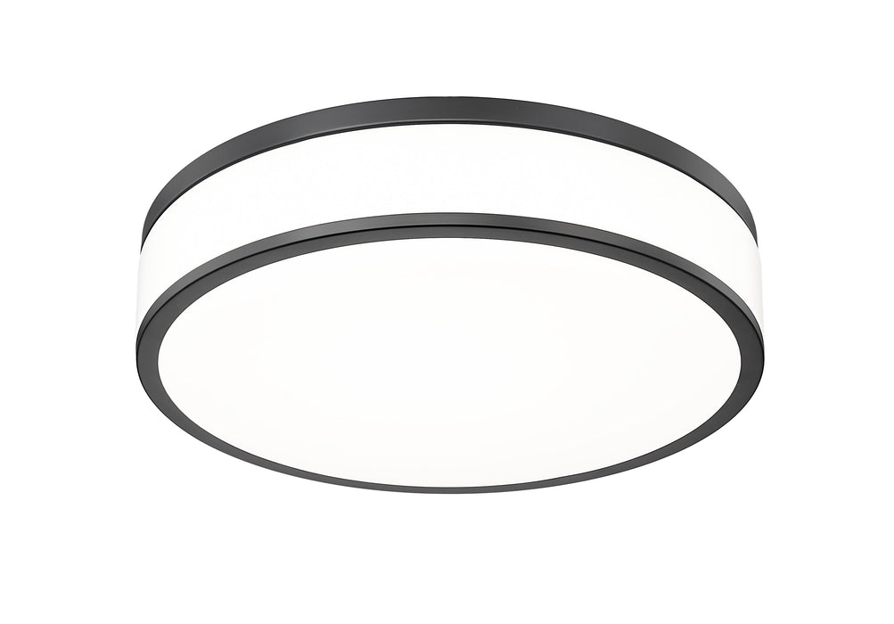 Flush Mount Z-Lite 1012F16-MB-LED Matte Black Ballord 1 Light Flush Mount Z-Lite