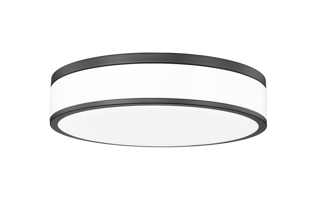 Flush Mount Z-Lite 1012F16-MB-LED Matte Black Ballord 1 Light Flush Mount Z-Lite