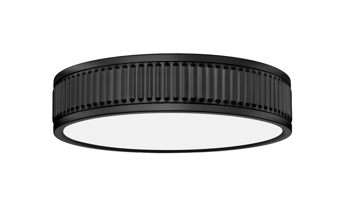 Flush Mount Z-Lite 1013F12-MB-LED Matte Black Stari 1 Light Flush Mount Z-Lite