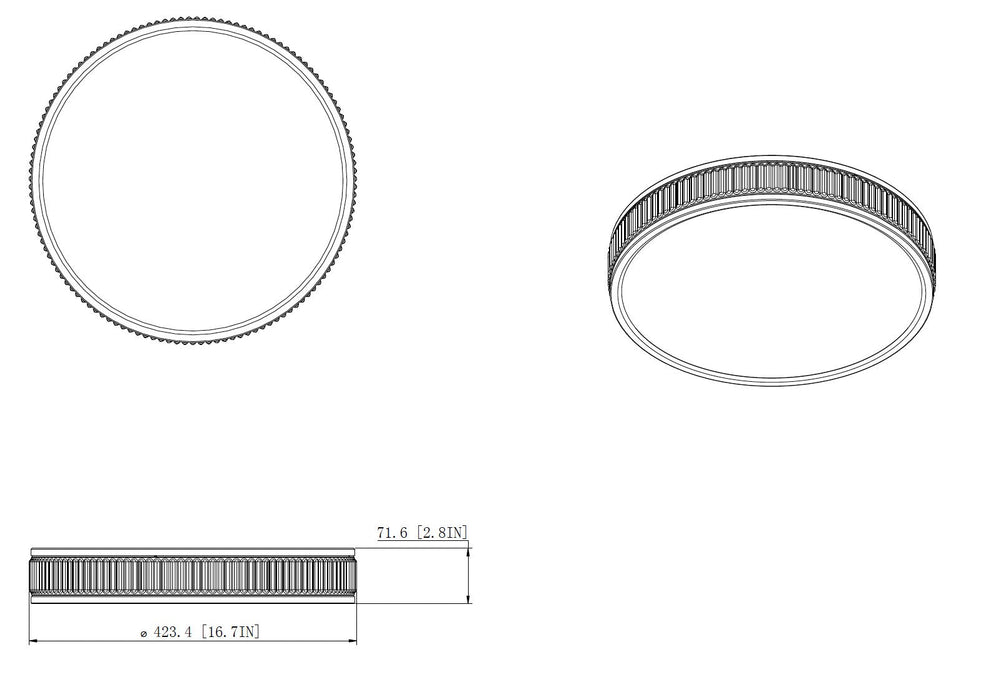 Flush Mount Z-Lite 1013F16-BN-LED Brushed Nickel Stari 1 Light Flush Mount Z-Lite