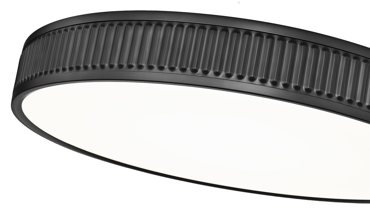 Flush Mount Z-Lite 1013F20-MB-LED Matte Black Stari 1 Light Flush Mount Z-Lite