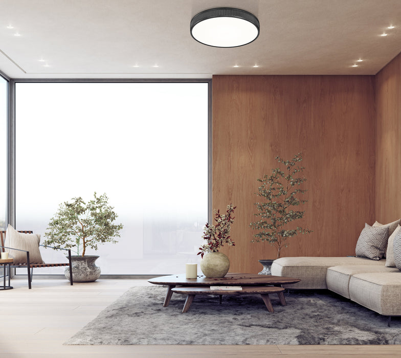 Flush Mount Z-Lite 1013F20-MB-LED Matte Black Stari 1 Light Flush Mount Z-Lite