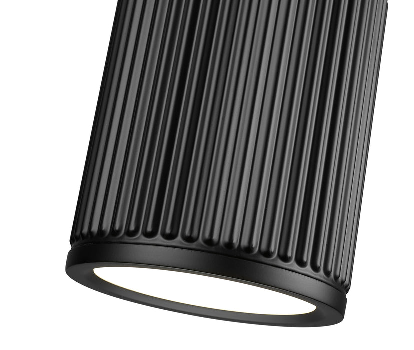 Flush Mount Z-Lite 1013F6-MB-LED Matte Black Stari 1 Light Flush Mount Z-Lite
