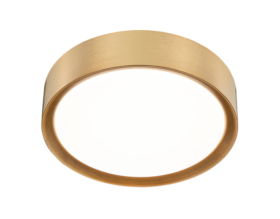 Flush Mount Z-Lite 1014F12-MGLD-LED Modern Gold Kawan 1 Light Flush Mount Z-Lite