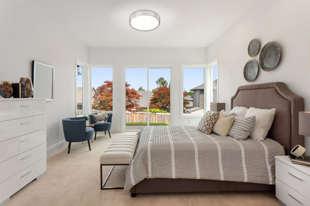 Flush Mount Z-Lite 1014F16-BN-LED Brushed Nickel Kawan 1 Light Flush Mount Z-Lite