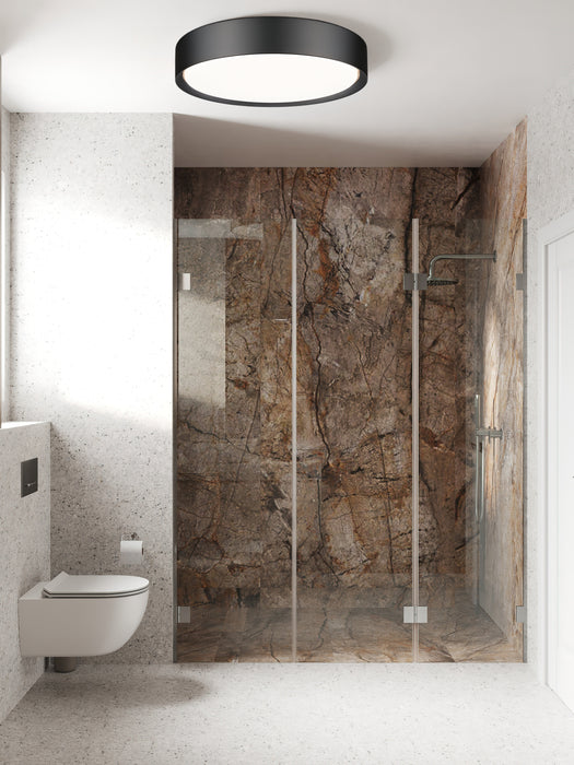 Flush Mount Z-Lite 1014F16-MB-LED Matte Black Kawan 1 Light Flush Mount Z-Lite