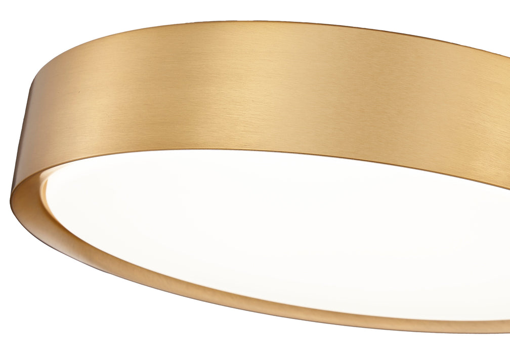 Flush Mount Z-Lite 1014F16-MGLD-LED Modern Gold Kawan 1 Light Flush Mount Z-Lite