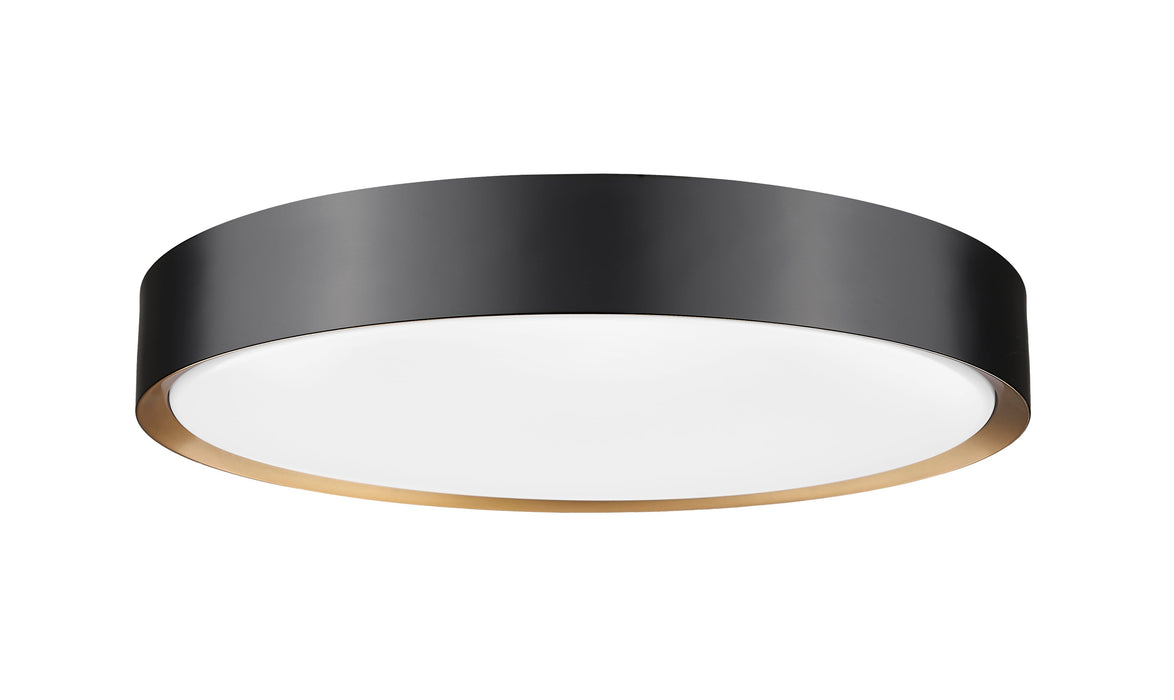 Flush Mount Z-Lite 1014F20-MB-MGLD-LED Matte Black + Modern Gold Kawan 1 Light Flush Mount Z-Lite
