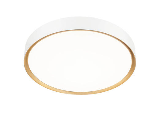 Flush Mount Z-Lite 1014F20-MW-MGLD-LED Matte White + Modern Gold Kawan 1 Light Flush Mount Z-Lite