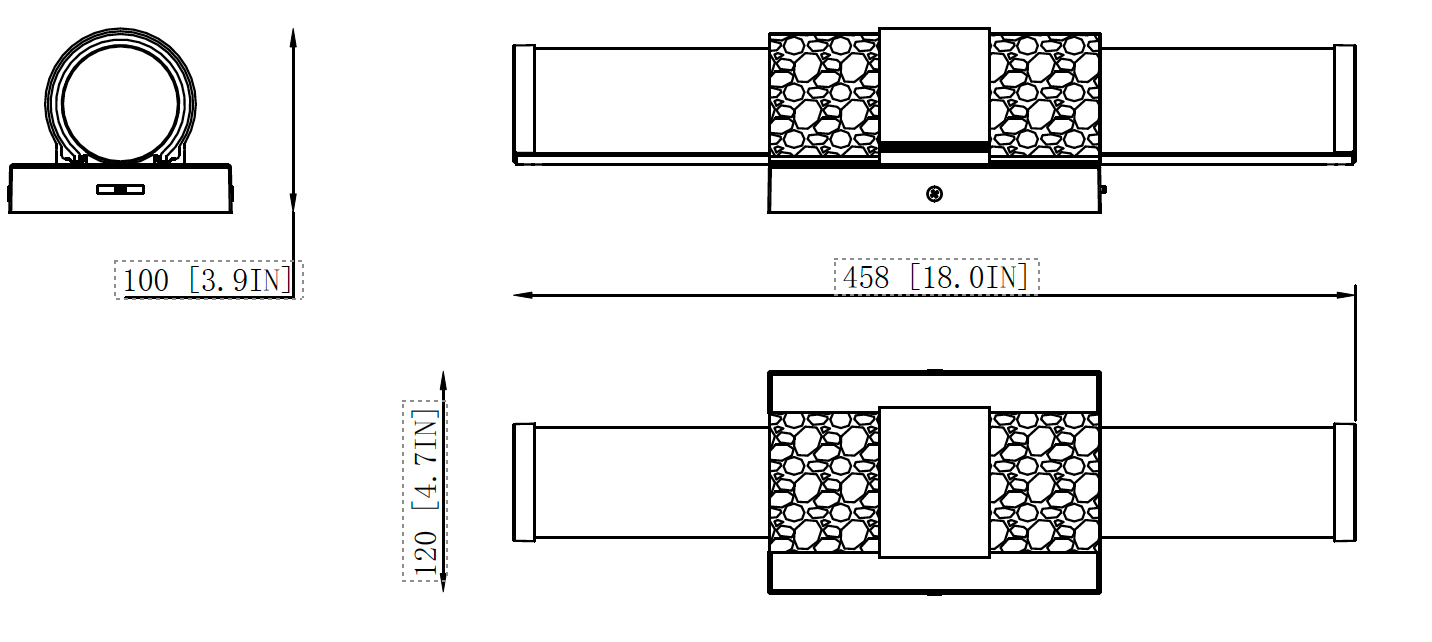 Vanity Z-Lite 1015-18W-MB-LED Matte Black Egon 1 Light Vanity Z-Lite