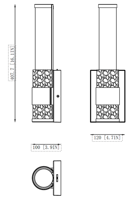 Wall Sconce Z-Lite 1015-1S-MB-LED Matte Black Egon 1 Light Wall Sconce Z-Lite