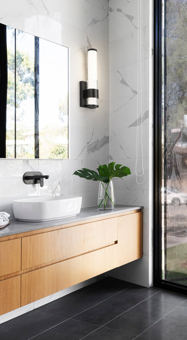 Wall Sconce Z-Lite 1015-1S-MB-LED Matte Black Egon 1 Light Wall Sconce Z-Lite