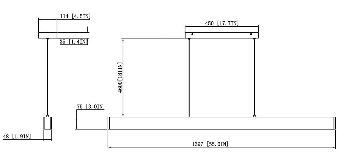 Linear Chandelier Z-Lite 1016-55L-BN-LED Brushed Nickel Hudson 1 Light Linear Chandelier Z-Lite