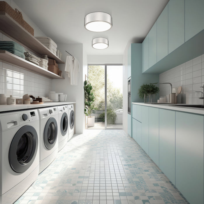 Flush Mount Z-Lite 1017F12-BN-LED Brushed Nickel Coronado 1 Light Flush Mount Z-Lite