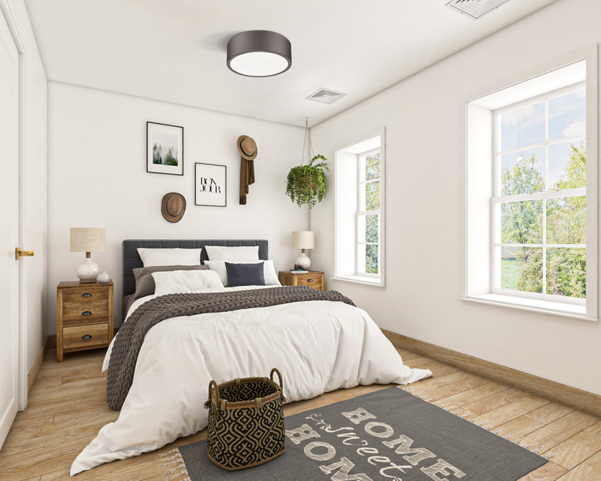 Flush Mount Z-Lite 1017F12-BRZ-LED Bronze Coronado 1 Light Flush Mount Z-Lite