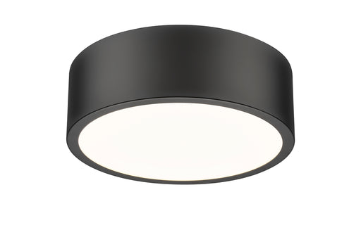 Flush Mount Z-Lite 1017F12-MB-LED Matte Black Coronado 1 Light Flush Mount Z-Lite