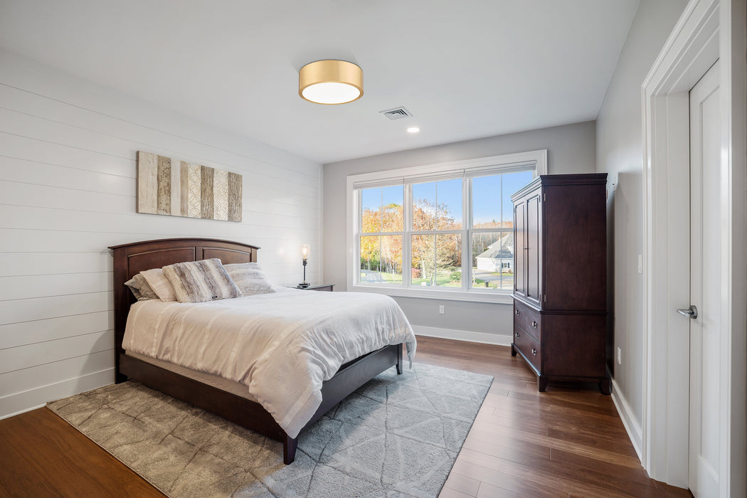 Flush Mount Z-Lite 1017F12-MGLD-LED Modern Gold Coronado 1 Light Flush Mount Z-Lite